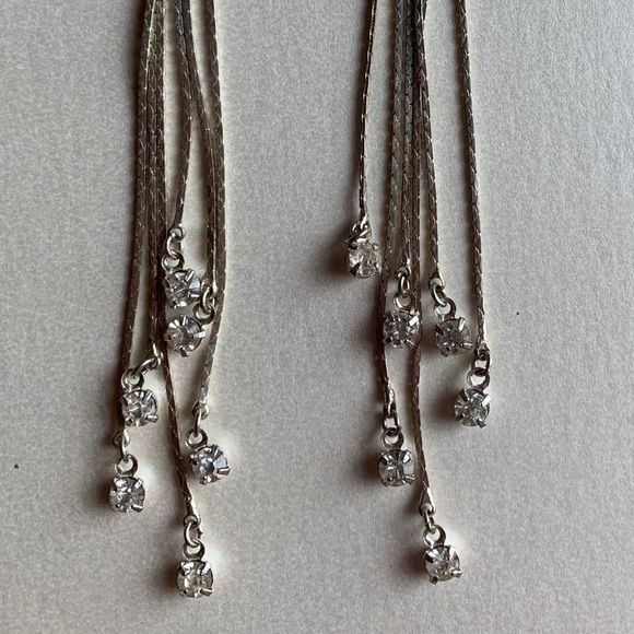Dangling Rhinestone Earrings - Picture 2 of 4